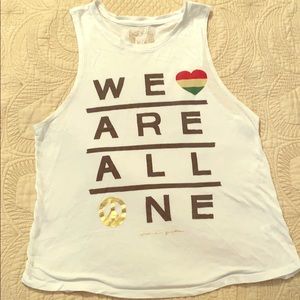 Spiritual Gangster We Are All One White Tank XS